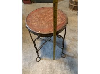 Awesome Antique Twisted Iron 1920's  Ice Cream Parlor Style Bar Stool.