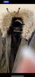 Womans Torrid Plus Jacket Olive Green Fur Trimmed Outerwear Parka NWT 5X.