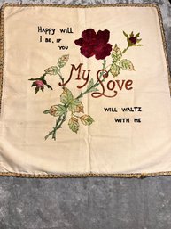 20x22 Vintage Embroidered Pillowcase