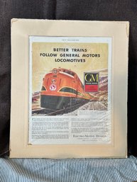 GM Locomotive Empire Train Print Ad Saturday Evening Post