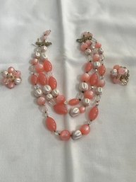 Vintage Lovely Pink Sent With Rhinestones