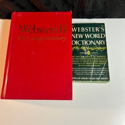 Lot Of 2 Websters Dictionaries