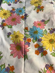 Vintage 55 X 60 Floral  Fabric