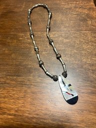 Mother Of Pearl Bird Fetish Necklace