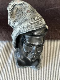 Frank Schirman Bust Made Of Exotic Black Coral