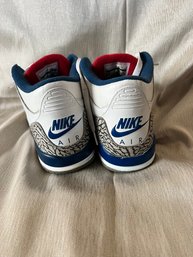 Nike Air Jordan 3 Retro True Blue 2016 White Red 854261-106 Youth Size 7y