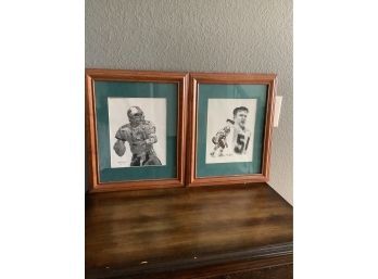 Vintage Frank Nareau NFL Framed Prints
