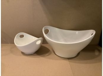 Two Modern Serving Bowls