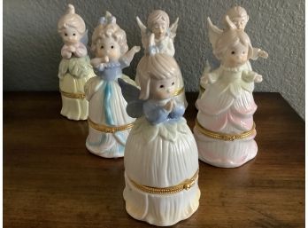 Set Of Six Trinket Angels