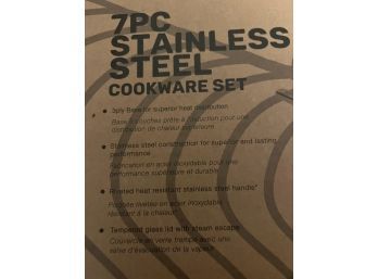 New 7 Piece Stainless Sedona Cookware Set. Brand New In Box
