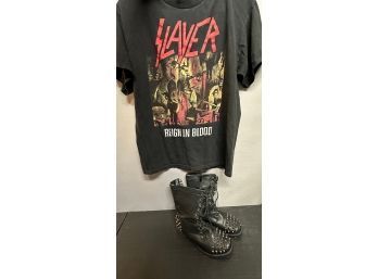 Punk Rock Set Small Slayer T And 6 1/2 Studded Boots