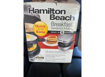 Hamilton Beach Breakfast Sandwich Maker New In Box