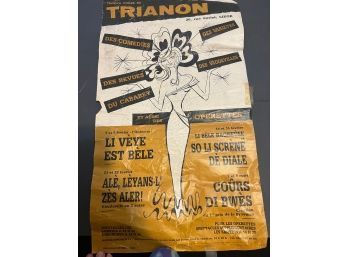 Vintage 21 X 12 Cabaret Poster