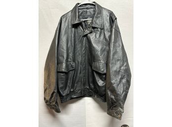 XXL Leather Bomber Jacket