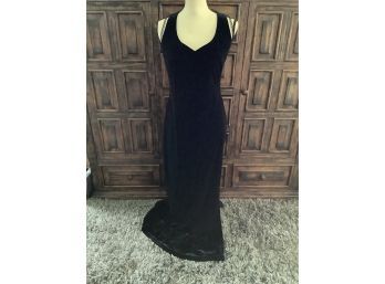 Womens Maurice Long Black Dress Size-12