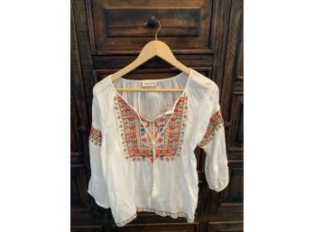 Luna Moon Embroidered Blouse Size-L