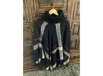 Womens Turtleneck Sweater Poncho Size-(O/S)