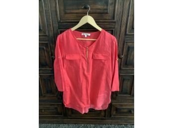 Womens Long Sleeve Button Up Top Size-Small