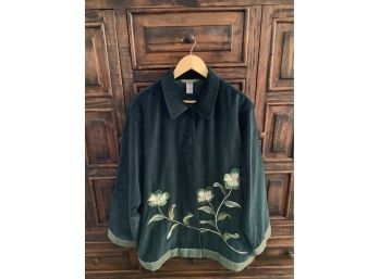 Womens  Embroidered Jacket / Overcoat Size-1X