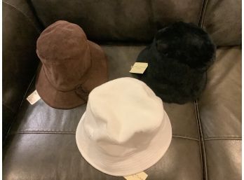 Three Brand New Bucket Hats