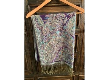 Vintage Pashmina And Silk Scarf / Shawl Wrap Size-One Size Fits All