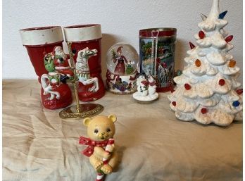 Christmas Decor With Porcelain Tree