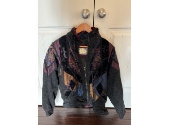 Ladies Vintage Patchwork Jacket Size Medium