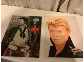 Adam Ant And David Bowie Vintage Concert Programs