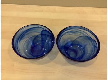 Cobalt Blue  Glass Bowls