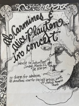 Al Carmines & Alice Playten In Concert Mar. 1970 Mailer (Flyer)