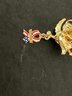 Vintage Gold Tone Angel  Tie Tack Victory Pin