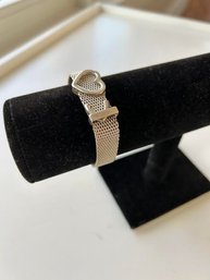 Tiffany & Co. Sterling Silver Somerset Mesh Heart Bracelet