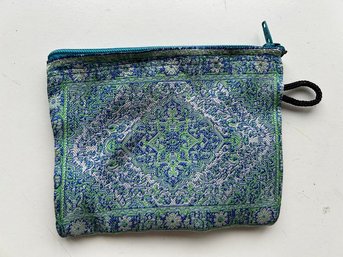 Vintage Silky Fabric Change , Coin Holder Purse