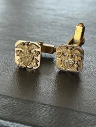 Vintage Military Cufflinks (1 With Repaired)
