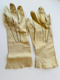 Vintage Ladies Small Leather Gloves S-M