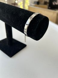 Modern  'Mignonne Gavigan' DesignerSmall Silver Partitioned Cuff Bracelet