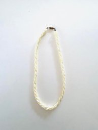 Vintage Mother Of Pearl  Beaded In Cream Color Necklace