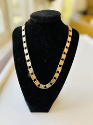 Midcentury Modernist 'Emmons' Goldtone Texture Vintage Necklace