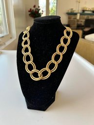 Couture Gold Tone Large Chain Necklace