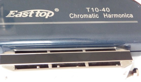 EASTTOP T10-40 10 Holes Chromatic Harmonica With Original Case