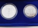 1986 Proof Statue Of Liberty 2 Coin Silver Dollar And Clad Half US Mint Set