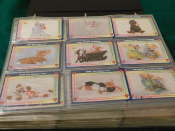 Binder Of Various Beanie Baby Trading Cards