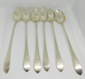Sterling Silver Iced Teaspoons (6)  7.2 Troy Ounces No Monograms
