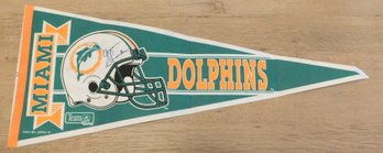 Signed Miami Dolphins Banner By Don Shula With COA