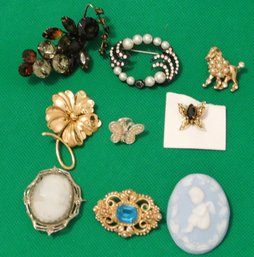 Mixed Lot Of 9 Costume Pins