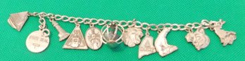 Maine Charm Bracelet With 11 Charms (10 Sterling)