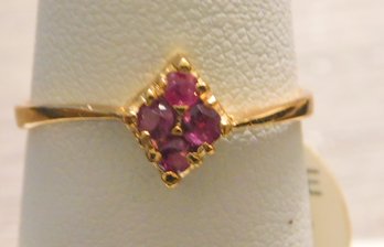 Costume Ring Size 7 With Genuine Stone As Tested