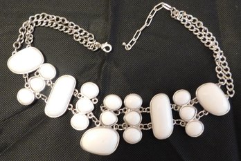 Multi White Stone Necklace
