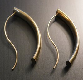 14 KT Gold Earrings Makers Mark JCM  1.9 Grams