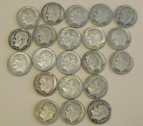 21 Roosevelt Silver Dimes ($2.10 Face Value)